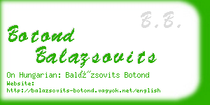 botond balazsovits business card